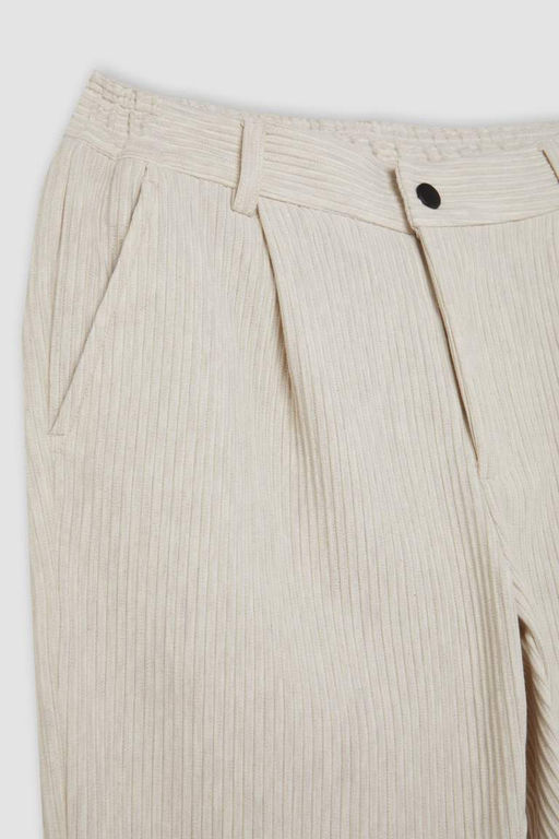 Мужские бежевые классические брюки прямого кроя прямого кроя - Defacto фото 2