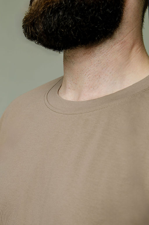 Арт. 67114 Футболка мужская однотонная с лайкрой 48-58 (6 шт) Цвет:коричневый - Идеал фото 5