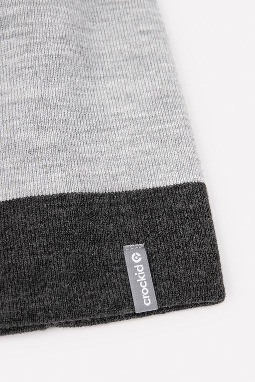 КВ 20177/21ш/св.серый меланж,серый шапка дет