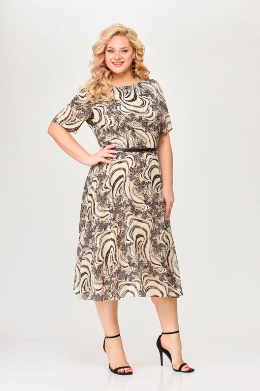 Блуза Swallow 803.2 черный+серебряный узор фото 834