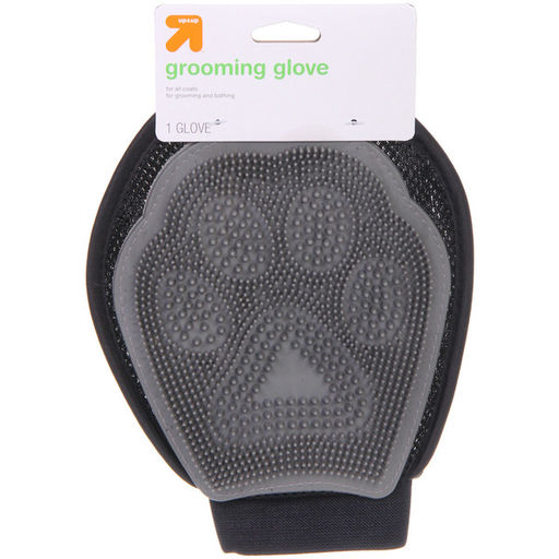 Варежка для мытья и вычесывания животных "ПРЕМИУМ - МОЙ БРО", цвет серый/черный, 18.5*23см (лейбл)