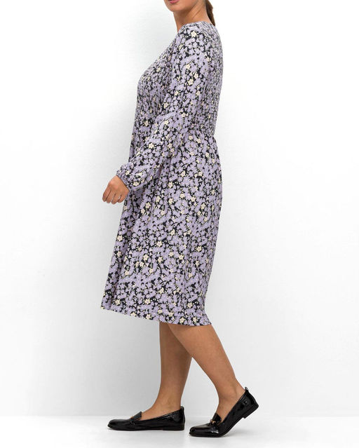 Трикотажное платье, цвета лаванды - Sheego фото 3