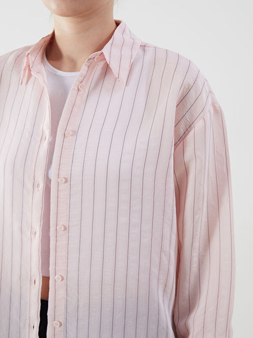 ?izgili Oversize Kad?n G?mlek