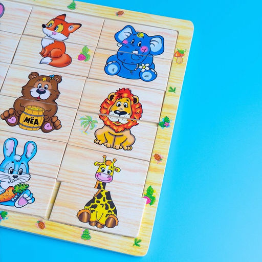 Пазл разрезные картинки Учим животных - Лесная мастерская фото 4