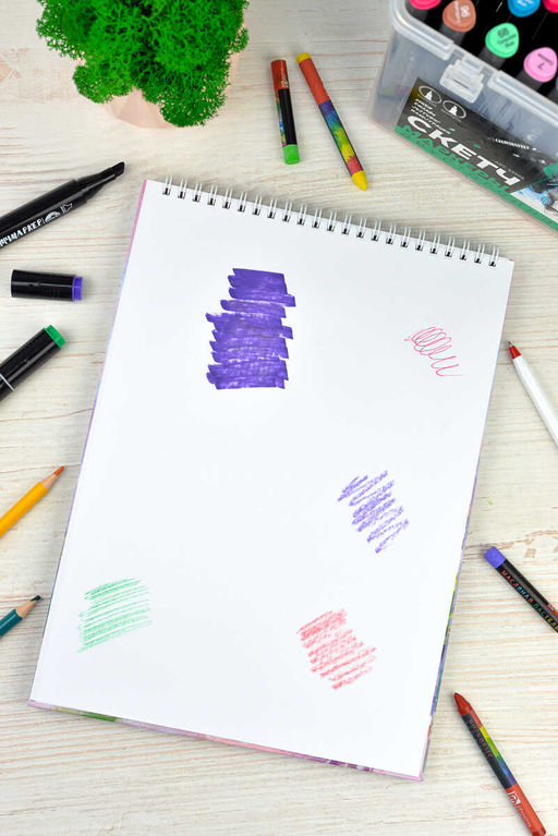 Скетчпад А4 210х290 мм, 40 л, блок - белый офсет, серый офсет 80 г/м?, арт. 61566 ТИХАЯ ГАВАНЬ