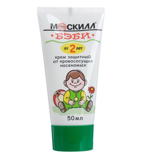 Цена за 3 шт. Крем от комаров "Москилл-БЭБИ", детский, туба, 50 мл