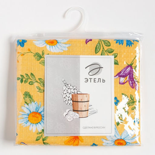 Полотенце для бани «Русское поле» женское парео, 80×150 см, хлопок, вафельное полотно