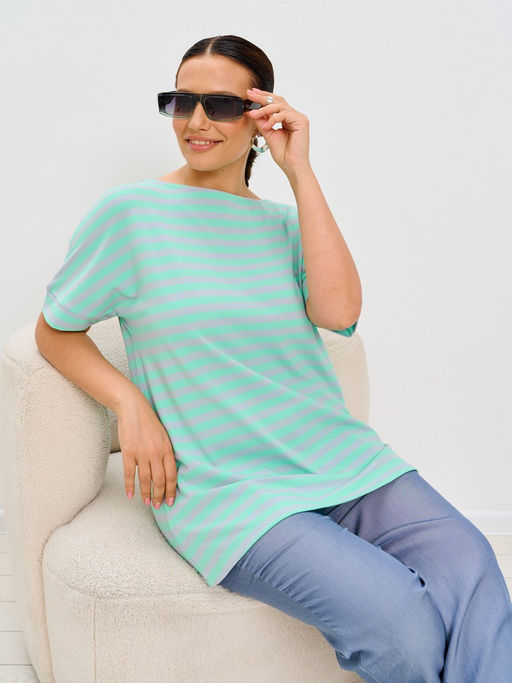 Футболка женская MR0251SS3 grey/mint - Maxroses фото 5