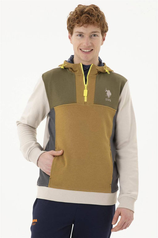 Мужской бежевый свитшот - U.s. polo assn фото 3