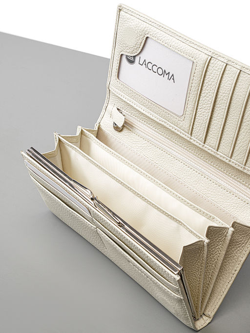 LACCOMA кошелек LA-1071-светло-бежевый натуральная кожа  фото 5
