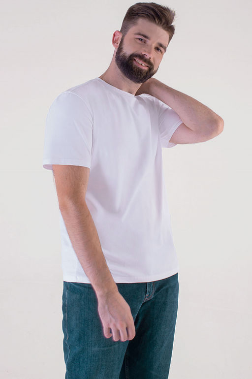Арт. 67114/2 Футболка мужская 48-58 (6 шт) Цвет:белый - Идеал фото 2