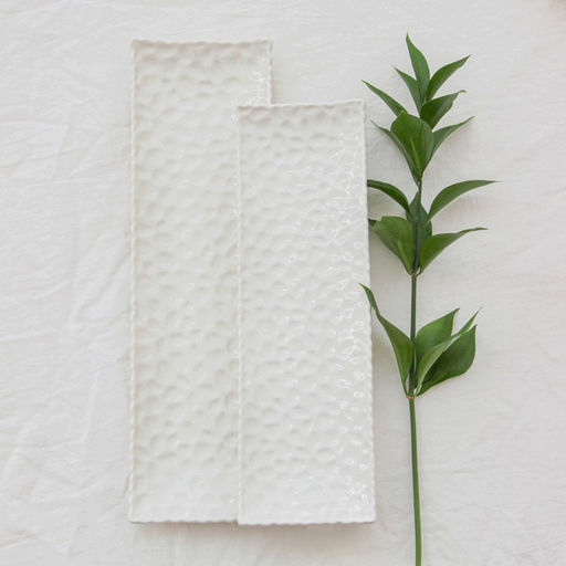 Блюдо сервировочное «Воздушность», 35.5×10.5×2.5 см, керамика, белое