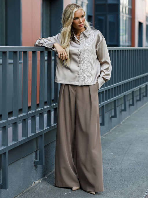 Блузка с кружевной отделкой - Marchello marchellini фото 3