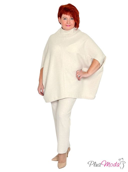 Туника-пончо Модель №1430 размеры 44-84 - Plusmoda фото 6