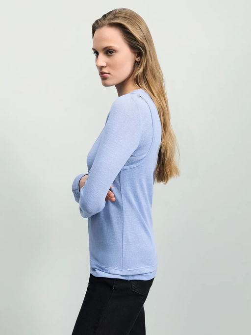 Двойной лонгслив из вискозы / Zarina  фото 4