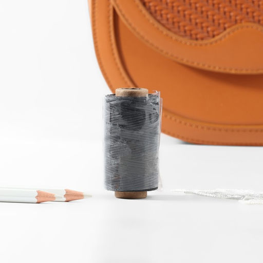 Нитки вощёные, плетёные, плоские, 210D/16, 1 мм, 50±2 м, чёрные