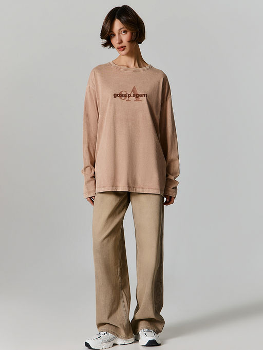 Лонгслив женский серый с обработкой эйсид - Mark formelle фото 2