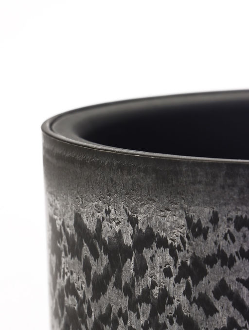 Кашпо для цветов «Микрит», 1 л, d=15 см, h=14 см, со вставкой, пластиковое, серое