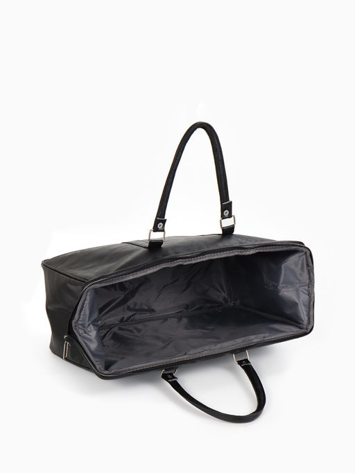 Сумка саквояж дорожная, на молнии, 48×18.5×30 см, чёрная