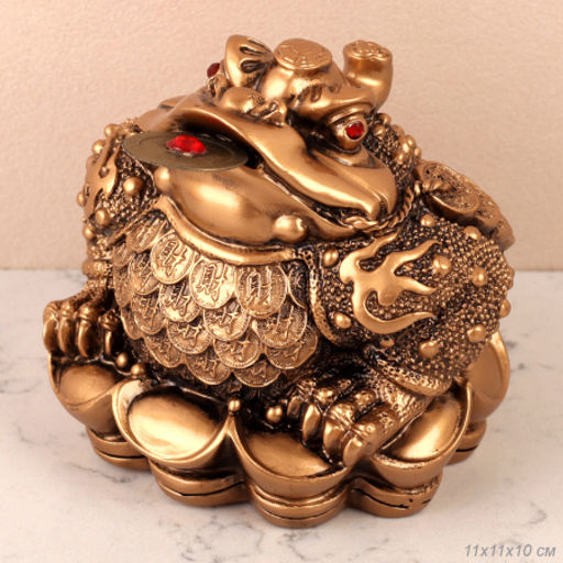 Фигурка Жаба денежная 11,5х11,5х10 см / GN487 /уп 40/