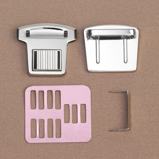 Цена за 2 шт. Застёжка для сумки, 3.5×3.8 см, цвет серебряный