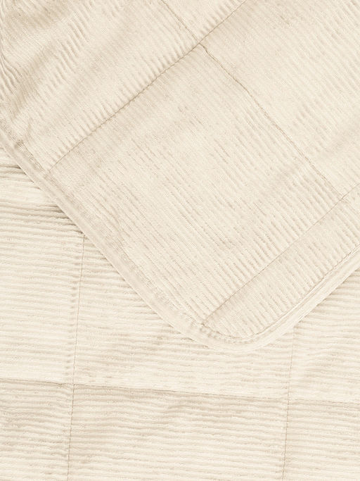 Покрывало вельвет 200x240 молочный вельвет