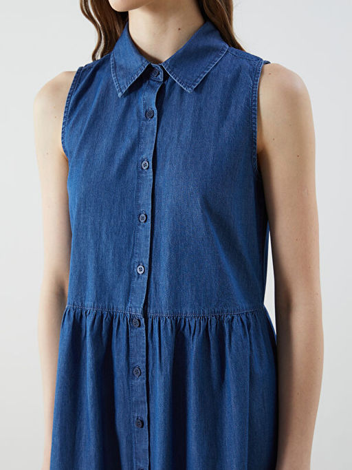 G?mlek Yaka Jean Elbise