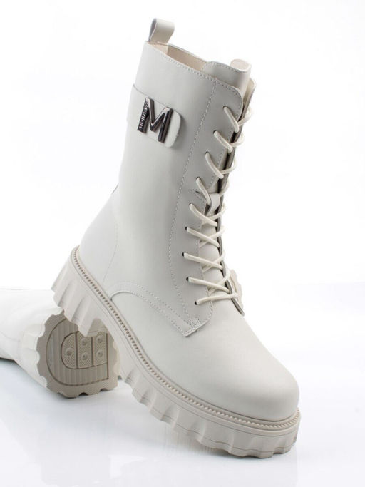 04-PAX27-2Z MILK Ботинки зимние женские (натуральная кожа, 100% шерсть)