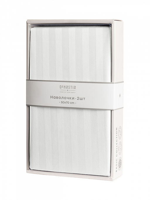 Наволочки сатин-страйп 50x70 (2шт) белый сатин - Denastia фото 4