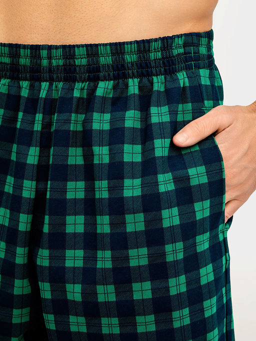 Шорты мужские зеленые в клетку - Mark formelle фото 4