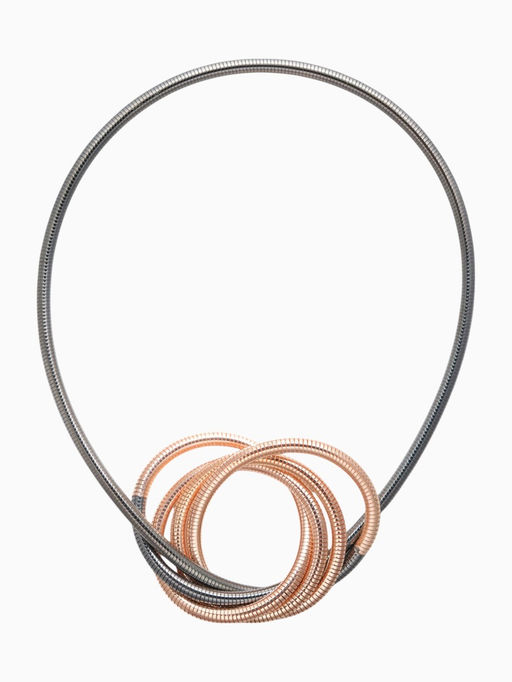 Браслет трансформируется в кулон «Обруч», металл, цвет золото, серебро