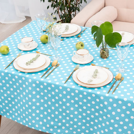 Скатерть Доляна Лесная голубика 150х180 см, 100% хлопок  фото 3