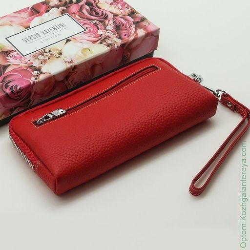 Женский кожаный кошелек на молнии Sergio Valentini СВ 8089-006  фото 3
