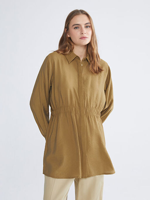 Oversize Modal Kar???ml? Kad?n G?mlek Tunik