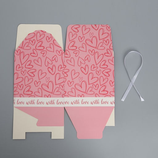 Складная коробка Сердечки, 18 х 18 х 18 см - Дарите счастье фото 7