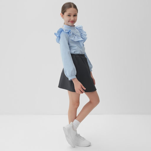 Юбка школьная для девочки MINAKU: Casual Collection, серая, рост 146 см