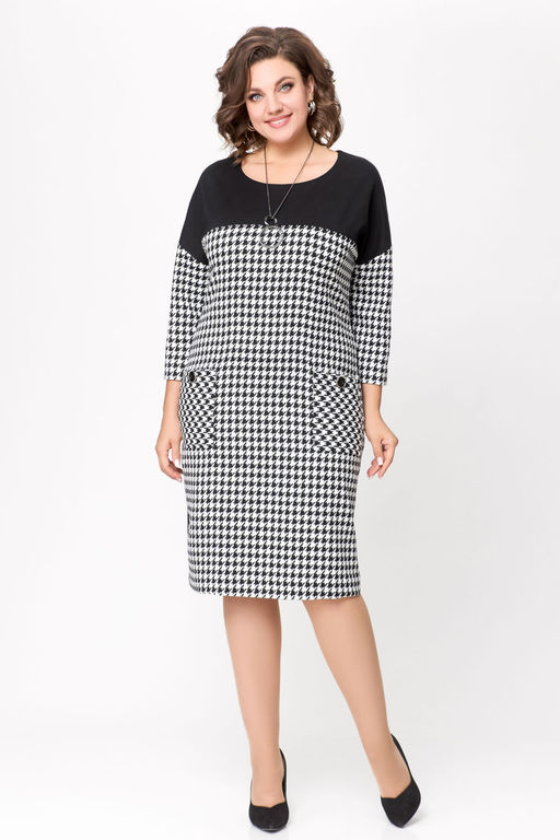 Блуза Swallow 803.2 черный+серебряный узор фото 988