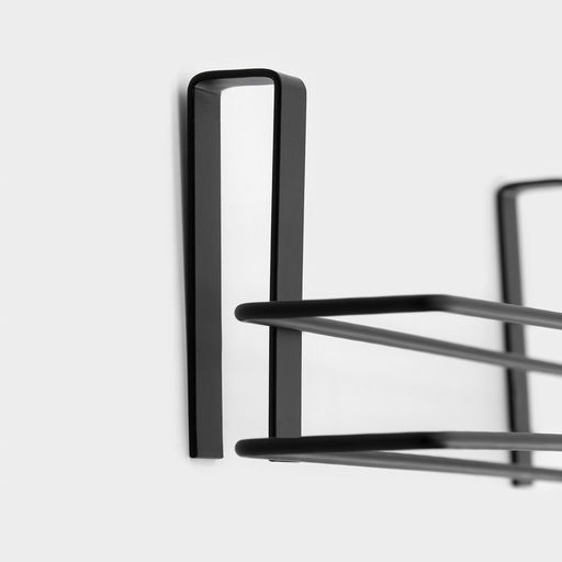 Держатель для полотенец навесной Доляна, 27×7.5×9.5 см, чёрный