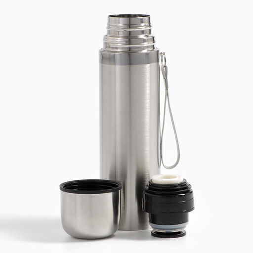 Термос гильза Мастер К, 500 мл, сохраняет тепло 10 ч, нержавеющая сталь, цвет хром