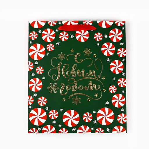 Пакет подарочный новогодний ламинированный «Новогодние чудеса», тиснение, M 30 х 26 х 9 см