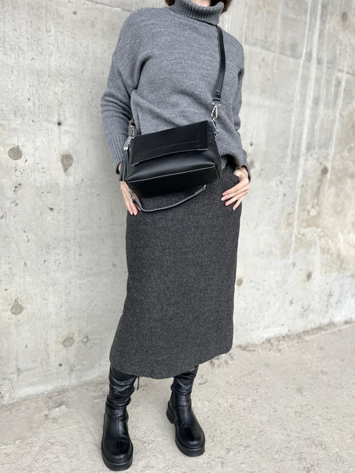 Женская кожаная сумка через плечо 8722-9 Блек - Sergio valentini фото 7