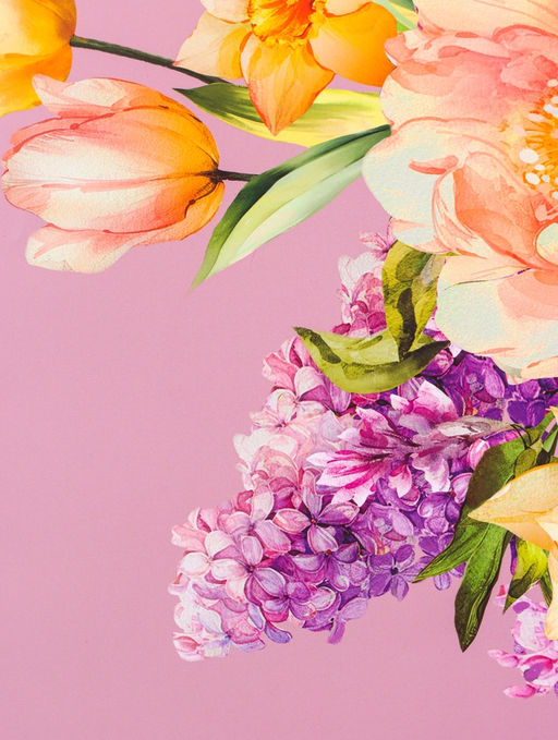 Цена за 2 шт. Пакет подарочный ламинированный вертикальный Палитра лепестков, 33?42.5?10 см