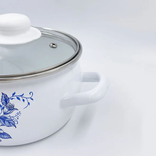 ЭМ_Кастрюля 2,0л сф. "Морозная роза" ст/кр арт С-4210САП2/4 (103196)