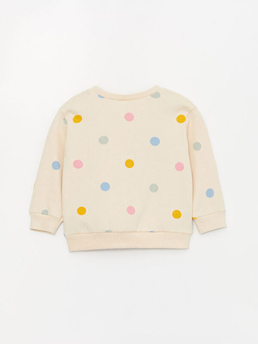 Bisiklet Yaka K?z Bebek Bask?l? Sweatshirt ve E?ofman Alt 2li - Waikiki фото 3