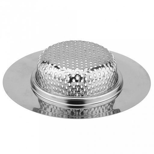 Пробка-сетка для раковины из нержавеющей стали "Горошек" д11,5см; h2,6см, на картоне (внутренний д6,5см) (Китай)