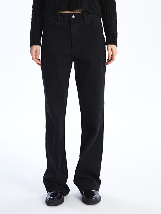 Wideleg Kad?n Jean Pantolon