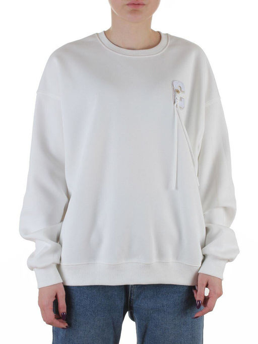 5601 WHITE Свитшот женский (100% хлопок)