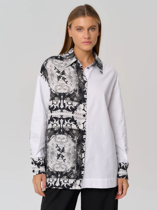 Рубашка женская 12421-33038 white - Eleganzza фото 4