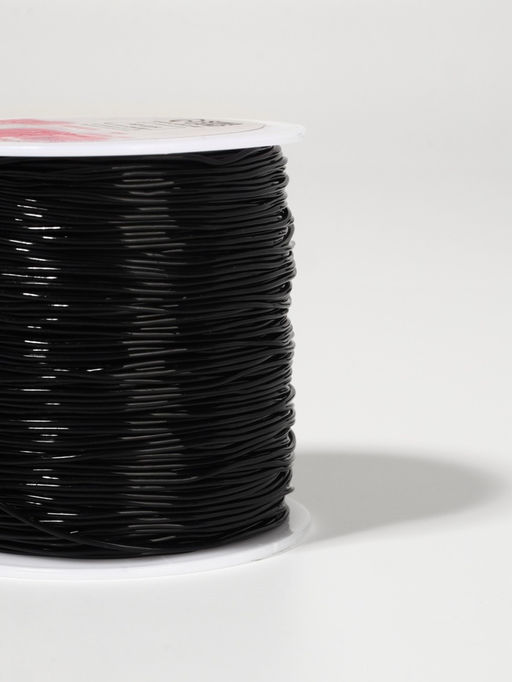 Цена за 2 шт. Нить для плетения, эластичная, 100±1 м, d=1 мм, чёрная