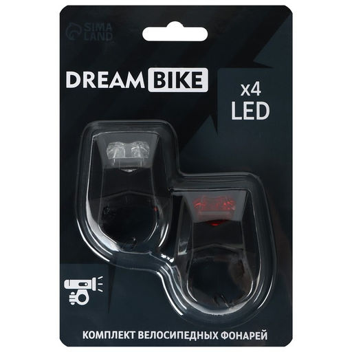 Комплект велосипедных фонарей Dream Bike JY-3005, 1 диод, 3 режима  фото 7